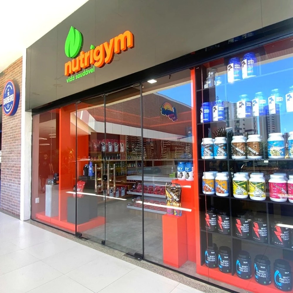 Fachada da loja Nutrigym no Blanc Mall, Aldeota, Fortaleza